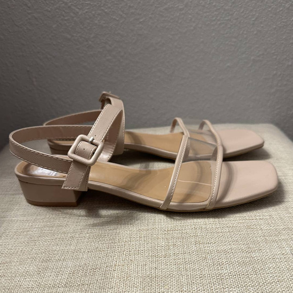 Journee Collection Women's Dorothy Pump Sling Back Sandal Beige Size 11 - Picture 11 of 12